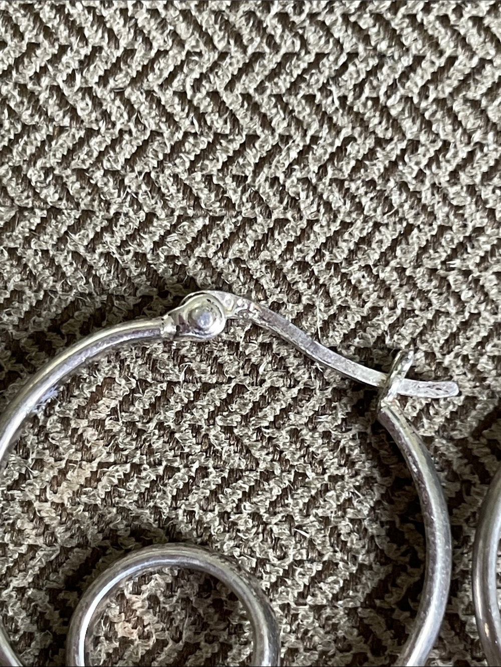 Sterling Silver Loop Hoop Earrings - Picture 6 of 8